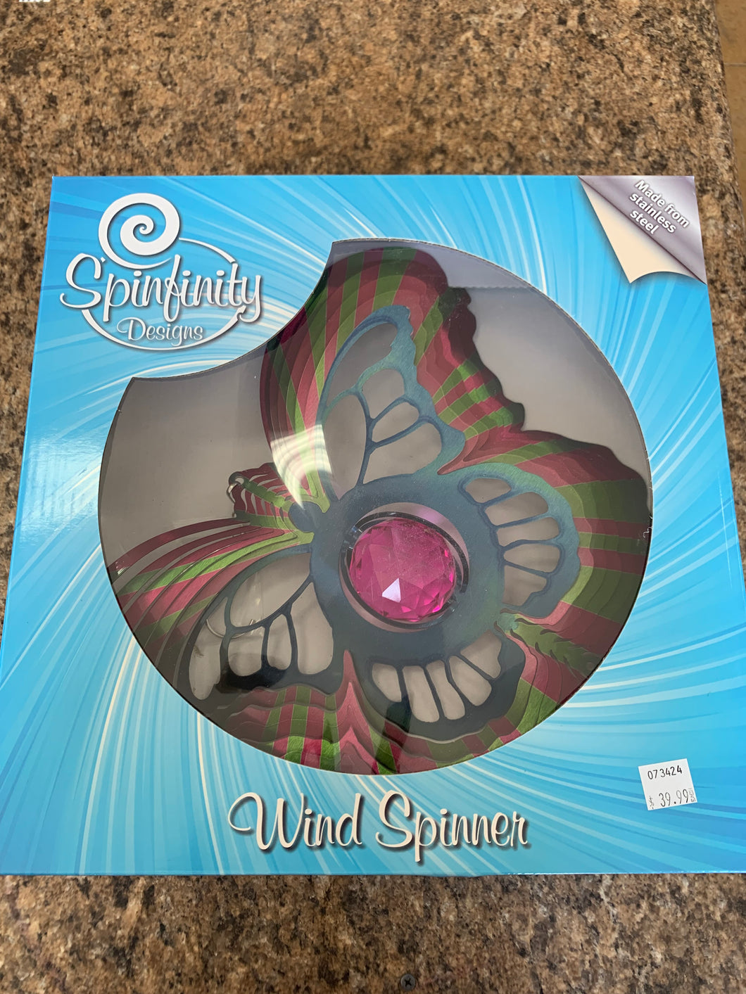 Spinfinity Wind Spinner Crystal Butterfly