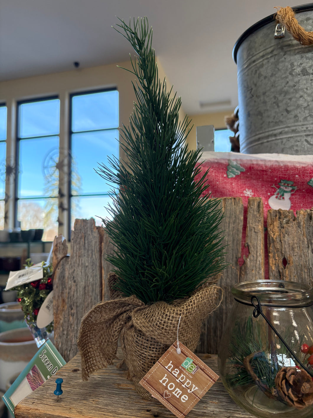 Faux Christmas Tree Burlap